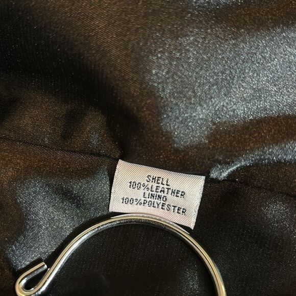 KENNETH COLE black leather skirt 8 - Picture 4 of 4